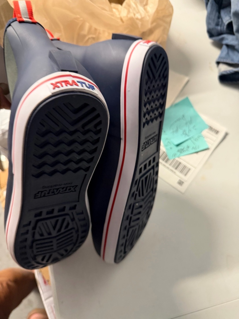 Xtratuf Navy Slip-On Ankle Deck Boots Size 12 New Without Box 4195 View 5